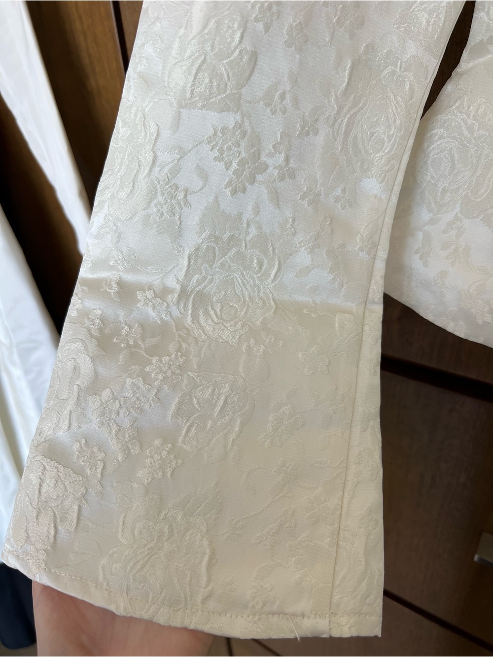 Cider Ivory Brocade Button-Front Jacket - Picture 5 of 6